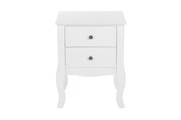 Nattbord Hvit 2 Skuffer LANE - Hvit - Møbler - Bord - Avlastningsbord & sidobord - Sengebord & nattbord