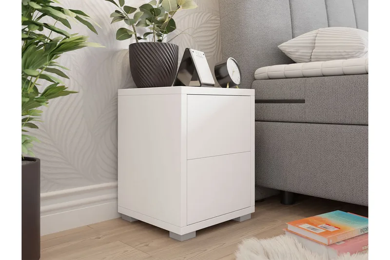 Nattbord - Hvit - Møbler - Bord - Avlastningsbord & sidobord - Sengebord & nattbord