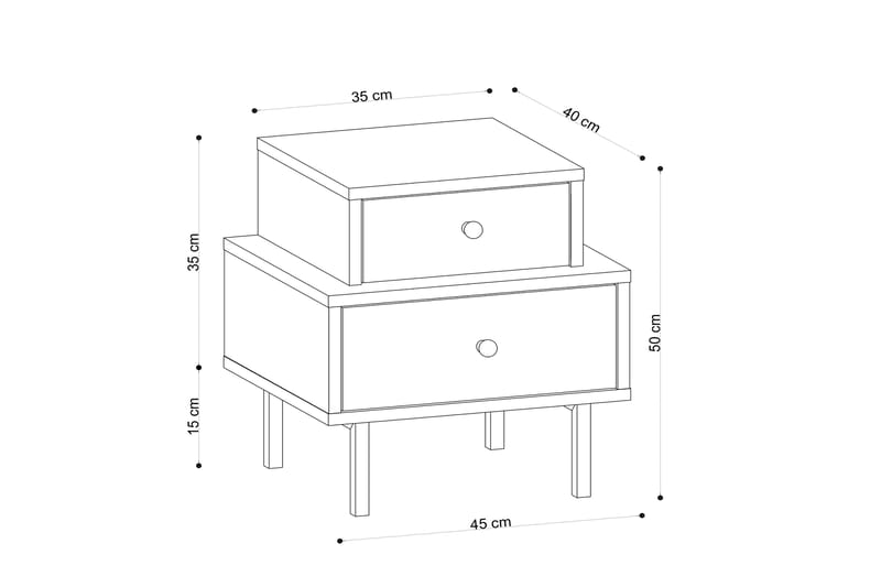 Nattbord Lerne - Brun - Sengebord & nattbord