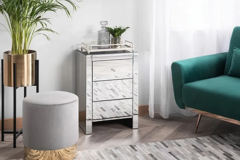 Nattbord Lorris 30 cm - Sølv - Møbler - Bord - Avlastningsbord & sidobord - Sengebord & nattbord