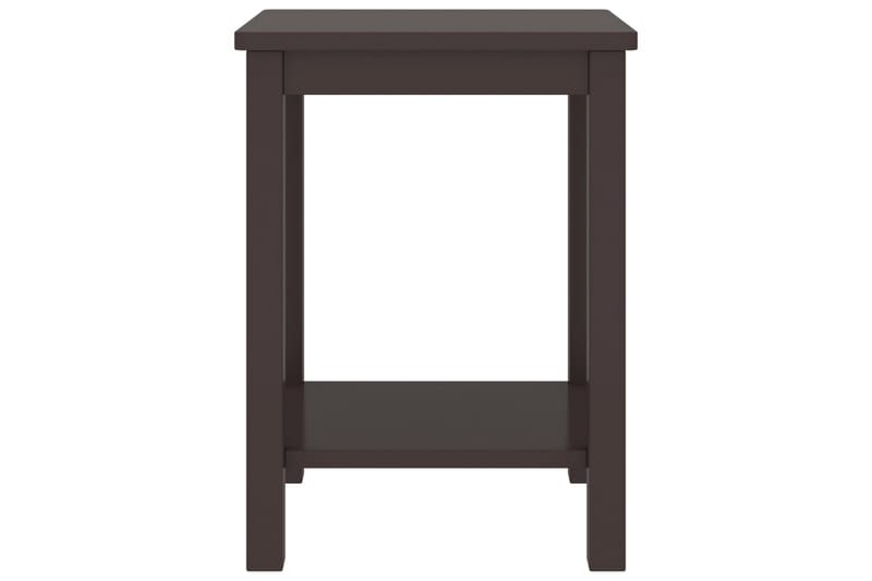 Nattbord mørkebrun 35x30x47 cm heltre furu - Brun - Sengebord & nattbord