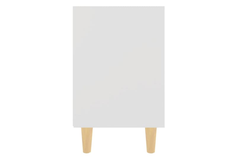 Nattbord med ben i heltre 2 stk hvit 40x30x50 cm - Hvit - Sengebord & nattbord
