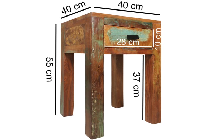 Nattbord Mirao 40 cm - Flerfarget - Sengebord & nattbord