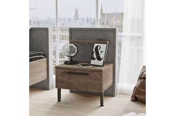 Nattbord Moerdijk 44 cm - Brun / Grå - Møbler - Bord - Avlastningsbord & sidobord - Sengebord & nattbord