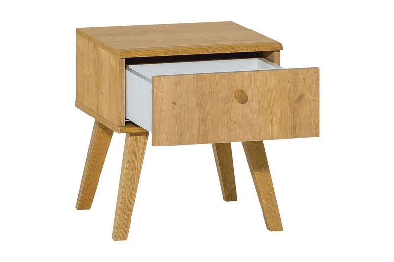Nattbord Nature 40 cm med Oppbevaring Eik - Natur - Møbler - Bord - Avlastningsbord & sidobord - Sengebord & nattbord