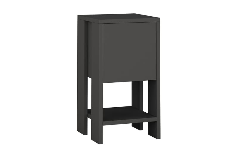 Nattbord Rodger 30 cm med Oppbevaring Hylle + Lucka - M�ørkegrå - Sengebord & nattbord