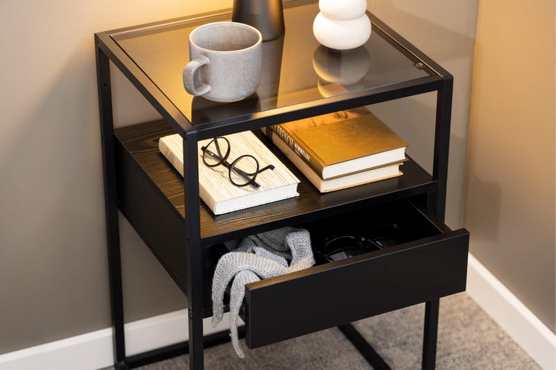 Nattbord Sakila 35 cm - Sort - Møbler - Bord - Avlastningsbord & sidobord - Sengebord & nattbord