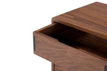 Nattbord Skagana 32x40 cm Venstre Massiv Valnøtt - Brun - Møbler - Bord - Avlastningsbord & sidobord - Sengebord & nattbord