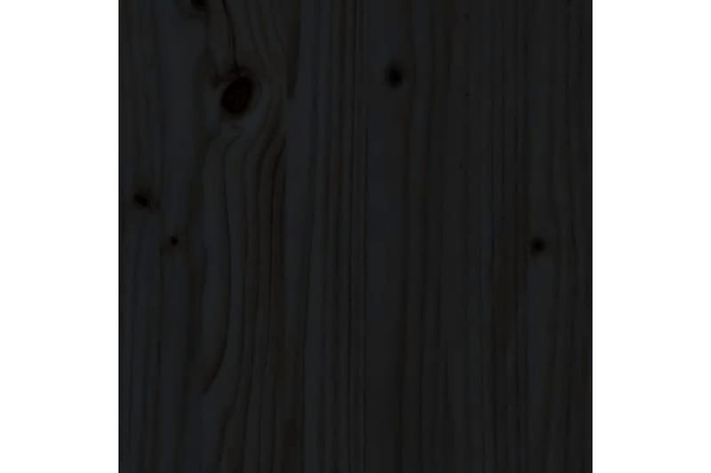 Nattbord svart 35x34x32 cm heltre furu - Svart - Sengebord & nattbord
