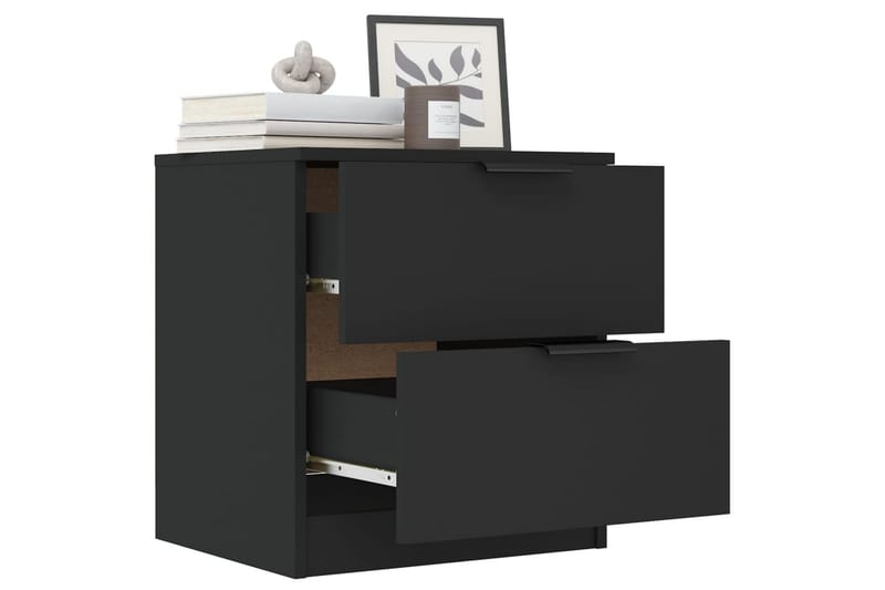 Nattbord svart konstruert tre - Svart - Sengebord & nattbord