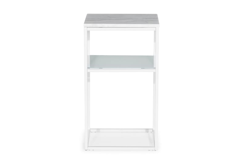 Nattbord Titania 40 cm Marmor - Hvit - Møbler - Bord - Avlastningsbord & sidobord - Sengebord & nattbord