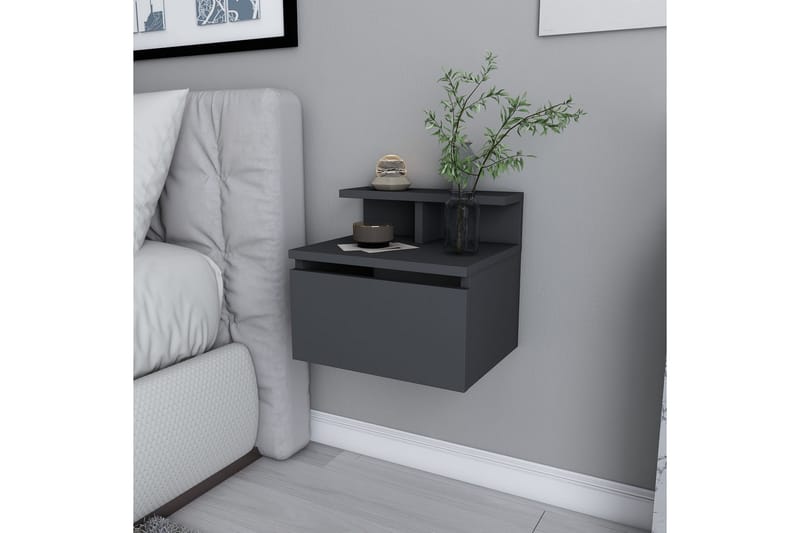 Nattbord Urgby 39,8x35 cm - Antrasitt - Møbler - Bord - Avlastningsbord & sidobord - Sengebord & nattbord