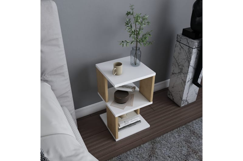 Nattbord Violaceae 29,6x49,4 cm - Hvit - Møbler - Bord - Avlastningsbord & sidobord - Sengebord & nattbord