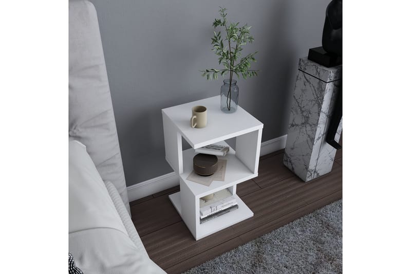 Nattbord Violaceae 29,6x49,4 cm - Hvit - Møbler - Bord - Avlastningsbord & sidobord - Sengebord & nattbord