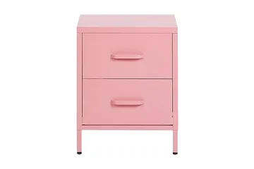 Nattbord Visanza 43 cm - Stål/Rosa - Møbler - Bord - Avlastningsbord & sidobord - Sengebord & nattbord