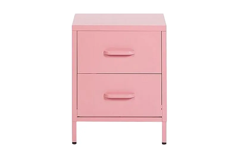 Nattbord Visanza 43 cm, Stål/Rosa