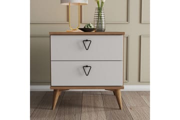 Nattbord Zakkum 52x55,1 cm - Brun - Møbler - Bord - Avlastningsbord & sidobord - Sengebord & nattbord