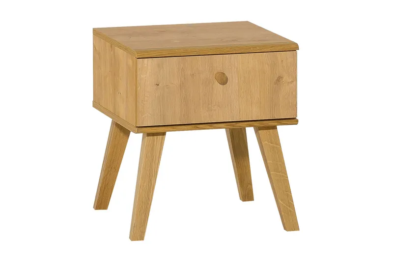 Nature Nattbord 40 cm med Oppbevaring Eik, Natur