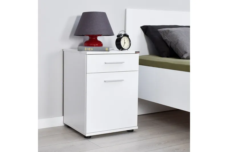Nightstand Hvit - Hvit - Møbler - Bord - Avlastningsbord & sidobord - Sengebord & nattbord