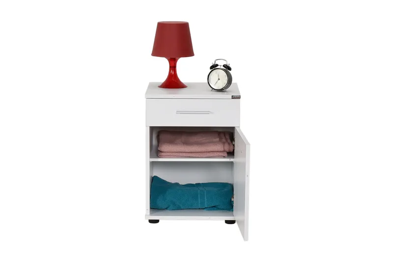 Nightstand Hvit - Hvit - Møbler - Bord - Avlastningsbord & sidobord - Sengebord & nattbord
