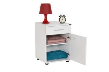 Nightstand Hvit - Hvit - Møbler - Bord - Avlastningsbord & sidobord - Sengebord & nattbord