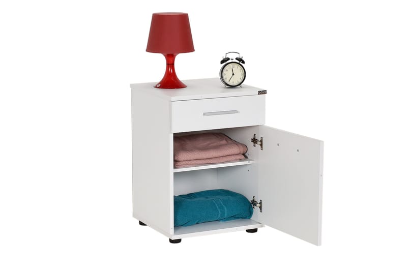 Nightstand Hvit - Hvit - Møbler - Bord - Avlastningsbord & sidobord - Sengebord & nattbord