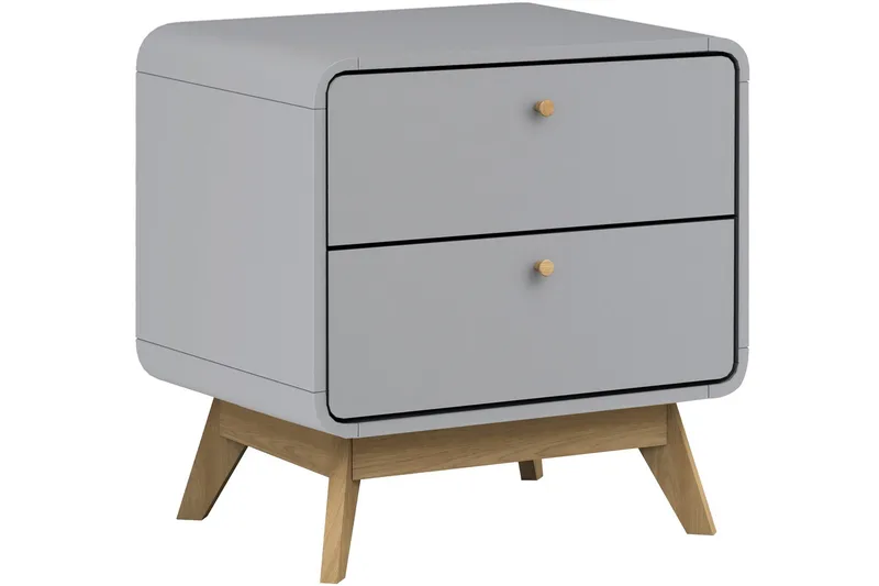 Olivet Nattbord 51 cm - Grå - Møbler - Bord - Avlastningsbord & sidobord - Sengebord & nattbord