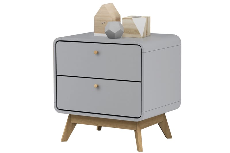 Olivet Nattbord 51 cm - Grå - Møbler - Bord - Avlastningsbord & sidobord - Sengebord & nattbord
