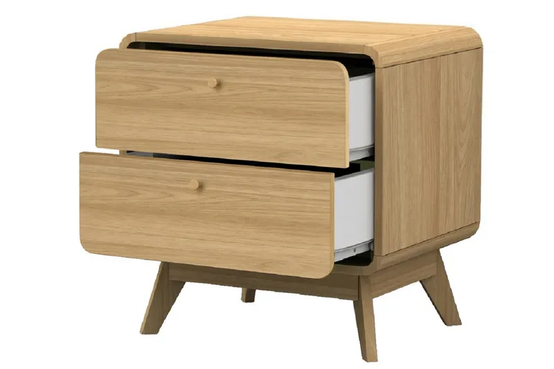 Olivet Nattbord 51 cm i Tre med Skuffer - Brun - Møbler - Bord - Avlastningsbord & sidobord - Sengebord & nattbord