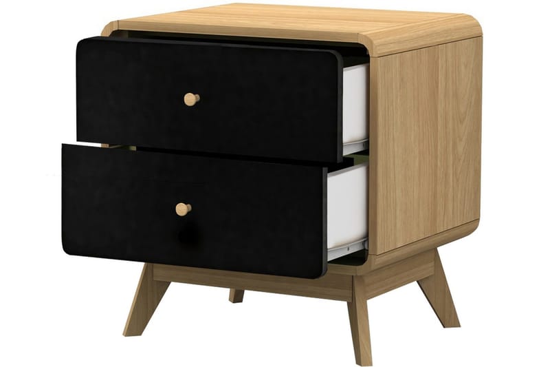 Olivet Nattbord 51 cm - Natur/Svart - Møbler - Bord - Avlastningsbord & sidobord - Sengebord & nattbord