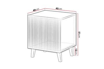 Pafos Nattbord Firekantet Svart|Gull - Møbler - Bord - Avlastningsbord & sidobord - Sengebord & nattbord