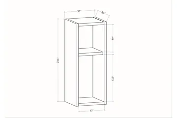 Rinorea Nattbord 23,2x59,6 cm - Antrasitt - Møbler - Bord - Avlastningsbord & sidobord - Sengebord & nattbord
