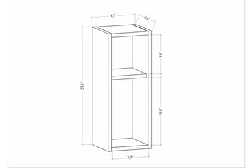 Rinorea Nattbord 23,2x59,6 cm - Antrasitt - Møbler - Bord - Avlastningsbord & sidobord - Sengebord & nattbord