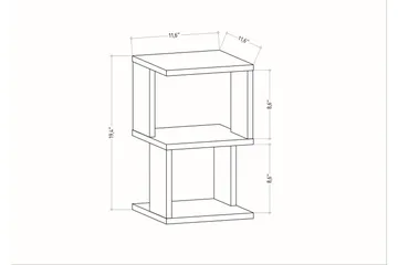 Rinorea Nattbord 29,6x49,4 cm - Hvit - Møbler - Bord - Avlastningsbord & sidobord - Sengebord & nattbord