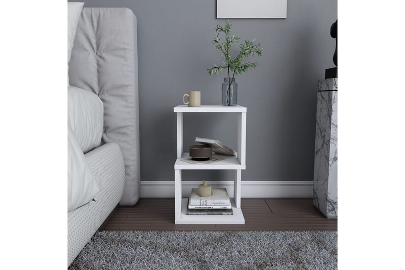 Rinorea Nattbord 29,6x49,4 cm - Hvit - Møbler - Bord - Avlastningsbord & sidobord - Sengebord & nattbord