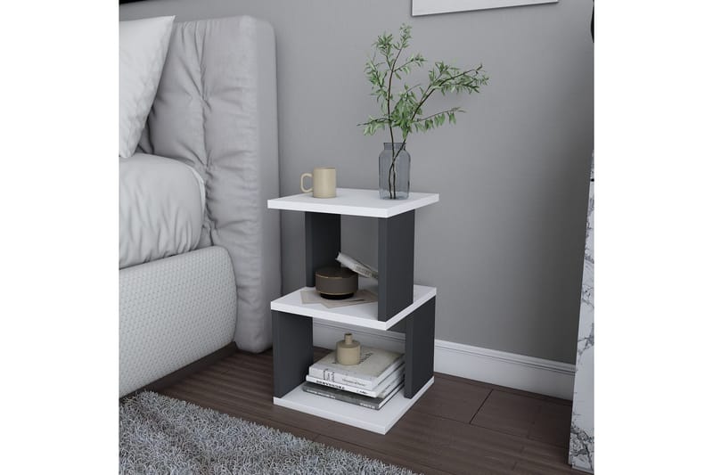 Rinorea Nattbord 29,6x49,4 cm - Hvit - Møbler - Bord - Avlastningsbord & sidobord - Sengebord & nattbord