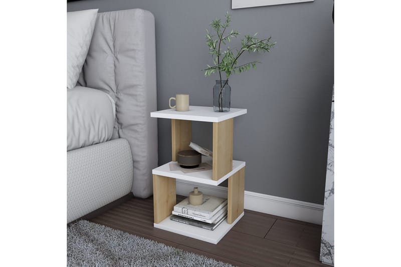 Rinorea Nattbord 29,6x49,4 cm - Hvit - Møbler - Bord - Avlastningsbord & sidobord - Sengebord & nattbord