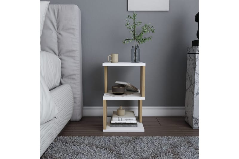 Rinorea Nattbord 29,6x49,4 cm - Hvit - Møbler - Bord - Avlastningsbord & sidobord - Sengebord & nattbord