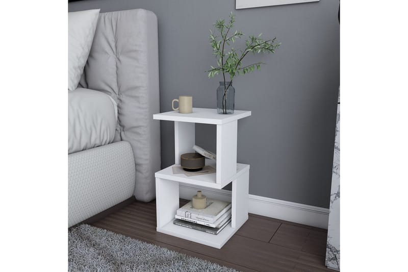 Rinorea Nattbord 29,6x49,4 cm - Hvit - Møbler - Bord - Avlastningsbord & sidobord - Sengebord & nattbord