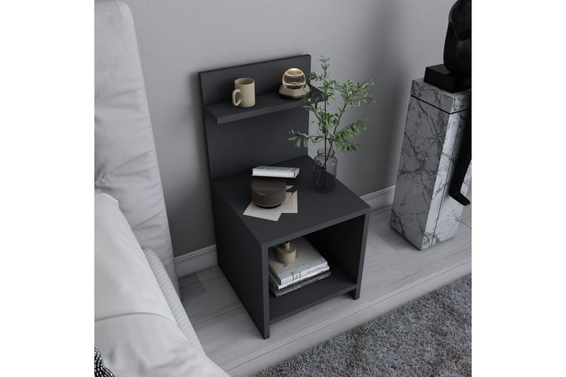 Rinorea Nattbord 35,6x72 cm - Antrasitt - Møbler - Bord - Avlastningsbord & sidobord - Sengebord & nattbord