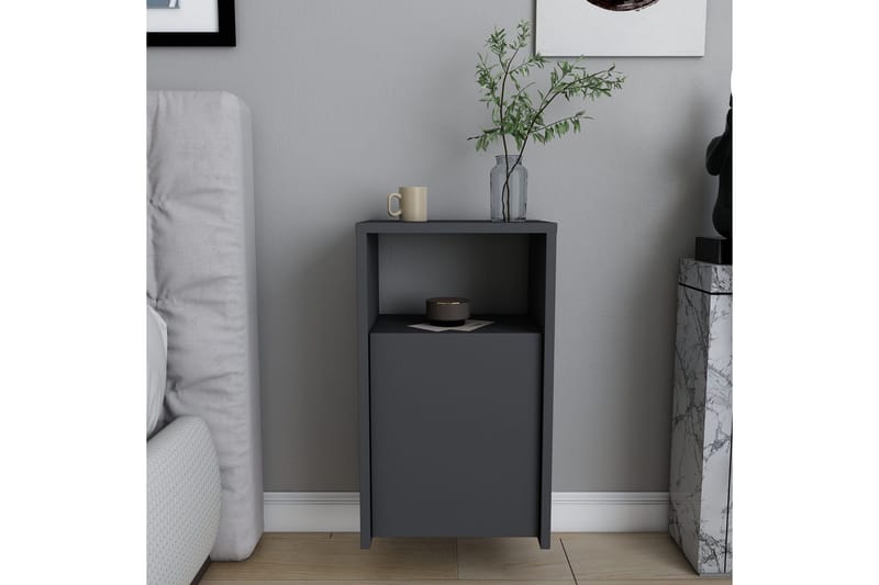 Rinorea Nattbord 36x61,4 cm - Antrasitt - Møbler - Bord - Avlastningsbord & sidobord - Sengebord & nattbord
