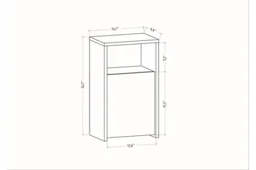 Rinorea Nattbord 36x61,4 cm - Hvit - Møbler - Bord - Avlastningsbord & sidobord - Sengebord & nattbord