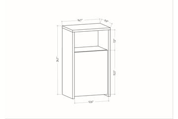 Rinorea Nattbord 36x61,4 cm - Hvit - Møbler - Bord - Avlastningsbord & sidobord - Sengebord & nattbord