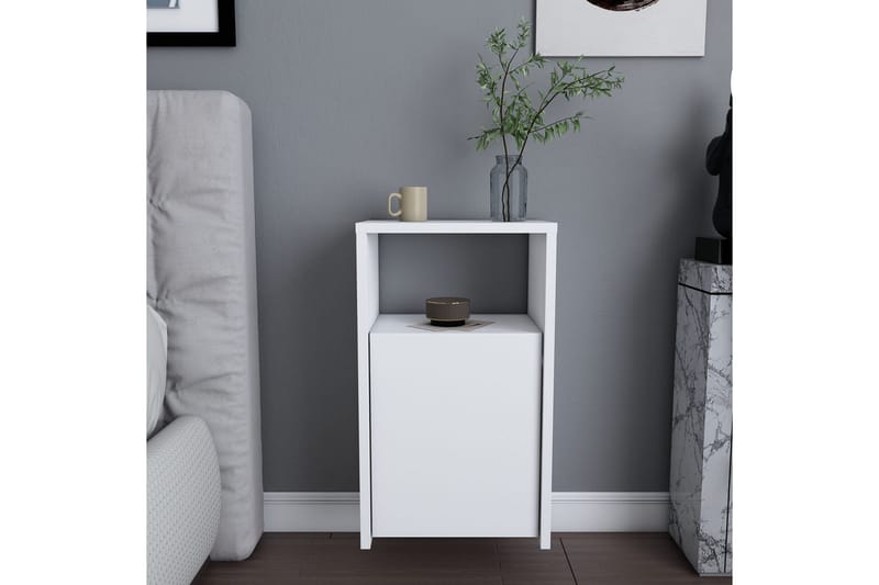 Rinorea Nattbord 36x61,4 cm - Hvit - Møbler - Bord - Avlastningsbord & sidobord - Sengebord & nattbord