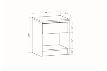 Rinorea Nattbord 44,6x52,8 cm - Brun - Møbler - Bord - Avlastningsbord & sidobord - Sengebord & nattbord