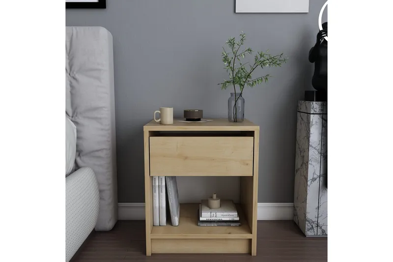 Rinorea Nattbord 44,6x52,8 cm - Brun - Møbler - Bord - Avlastningsbord & sidobord - Sengebord & nattbord