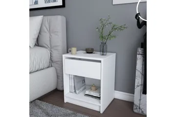 Rinorea Nattbord 44,6x52,8 cm - Hvit - Møbler - Bord - Avlastningsbord & sidobord - Sengebord & nattbord