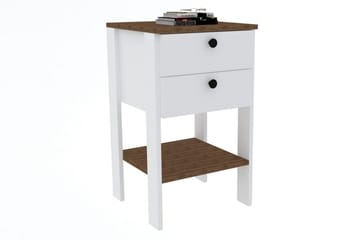 Rinorea Nattbord 44x75 cm - Hvit - Møbler - Bord - Avlastningsbord & sidobord - Sengebord & nattbord