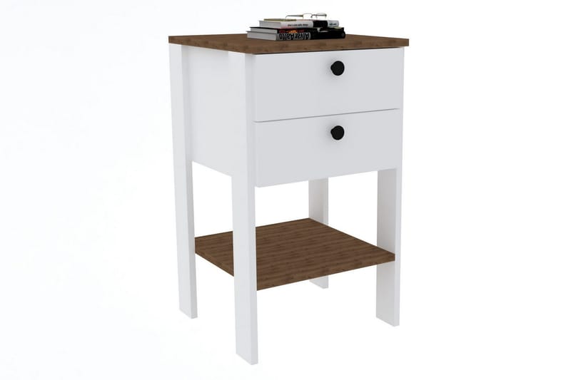 Rinorea Nattbord 44x75 cm - Hvit - Møbler - Bord - Avlastningsbord & sidobord - Sengebord & nattbord