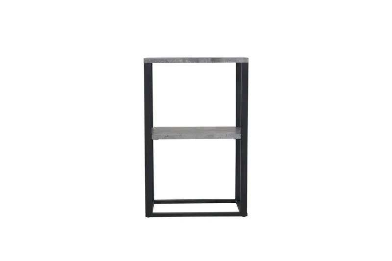 Rise Smalt Nattbord 45 cm med Oppbevaring i Tre med Metallstativ - Betonggrå - Møbler - Bord - Avlastningsbord & sidobord - Sengebord & nattbord